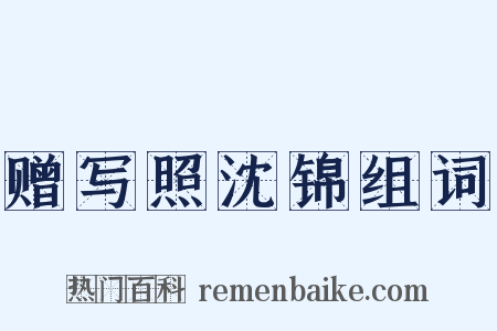 赠写照沈锦组词是什么意思的图片